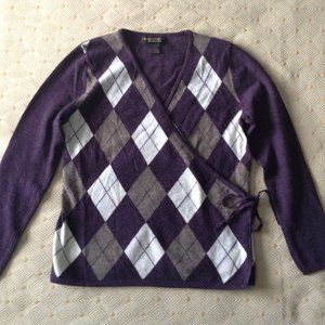 A. Giannetti Merino wrap sweater